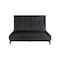 Armen Living Carnaby Queen 3 Piece Bedroom Set in Black Brushed Oak Wood SETCFBDBLQN3A - alternate 2